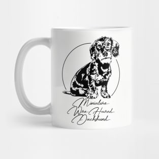 Funny Miniature Wire Haired Dachshund dog portrait Mug